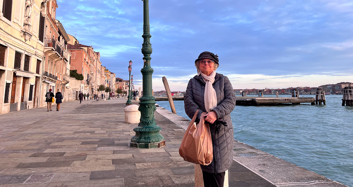 Raquel on the Fondamenta Zattere
