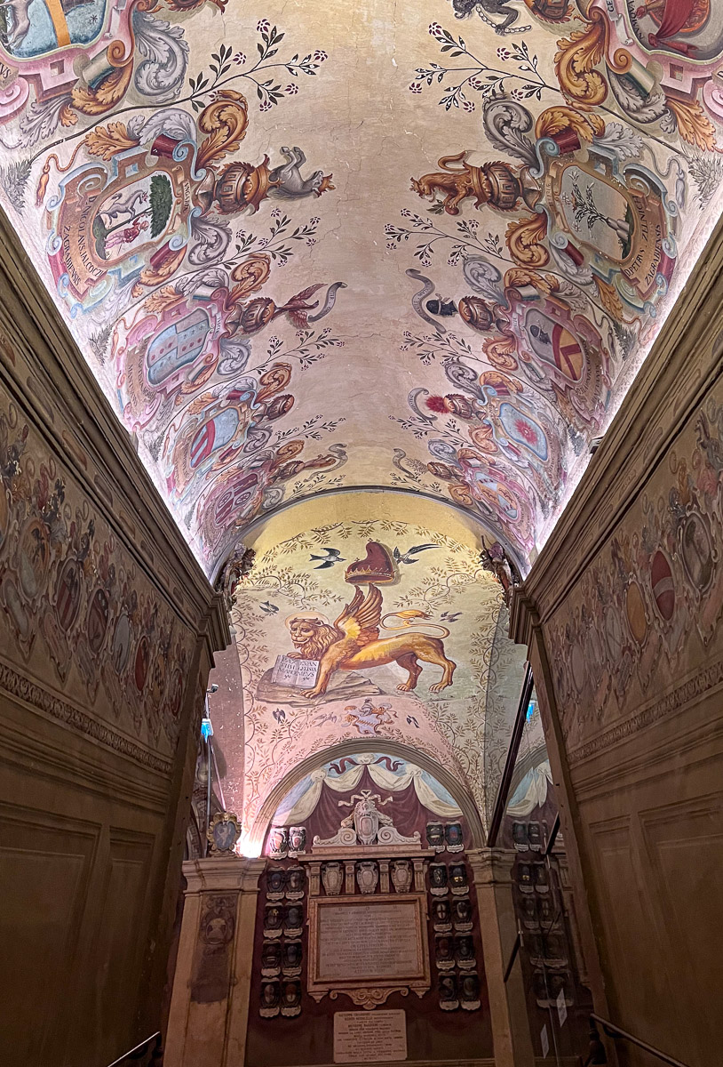 Stairwell of the Municipal Library of the Archiginnasio