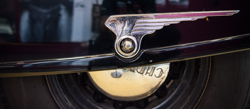 Streamlined detail of a Chrysler car